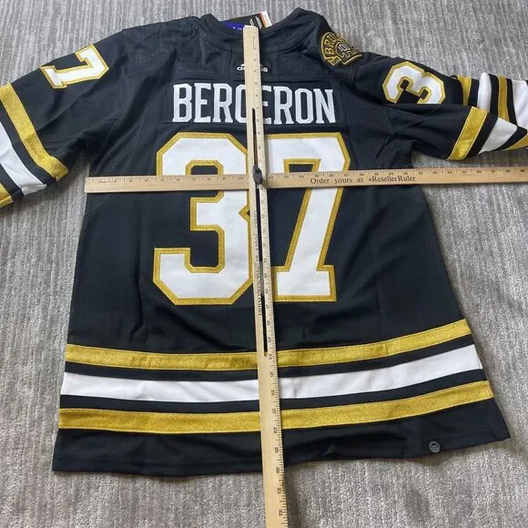 Boston Bruins Patrice Bergeron Jersey Mens 50 Adidas 100th Anniversary Authentic